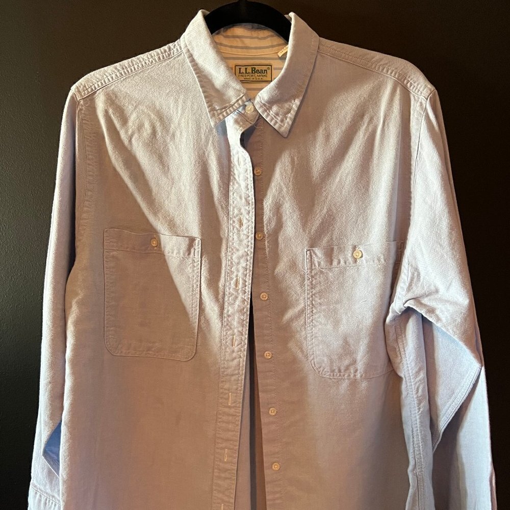 L.L. Bean Youth Button Down, Light Blue, Size 16